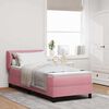 vidaXL Boxspringbett mit Matratze mit Kopfteil Rosa 80 x 200 cm Samt