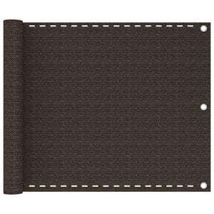 vidaXL Balkon-Sichtschutz Braun 75x300 cm HDPE