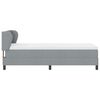 vidaXL Boxspringbett mit Matratze Hellgrau 80 x 200 cm Stoff