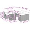 vidaXL Garten-Sofa-Set mit Speicher 9 pcs Hellgrau Poly Rattan