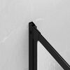 vidaXL Duschwand Schwarz 132 x 2 x 140 cm Aluminium