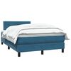 vidaXL Boxspringbett mit Matratze Dunkelblau 120x210 cm Samt