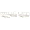 vidaXL 11-tlg. Garten-Lounge-Set Wei&szlig; Massivholz Kiefer
