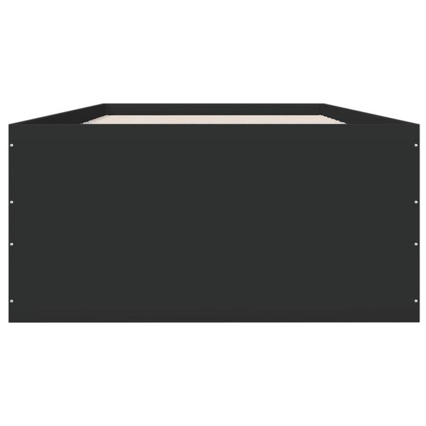 vidaXL Bettgestell Schwarz 75x190 cm Holzwerkstoff