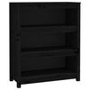 vidaXL B&uuml;cherregal Schwarz 80x35x97 cm Massivholz Kiefer