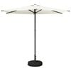 vidaXL Garten-Schirm mit Fu&szlig; Rechteckig 2,7 x 2,7 m Polyester Creme
