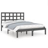 vidaXL Massivholzbett Grau 140x190 cm