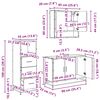 vidaXL Badezimmerm&ouml;bel-Set mit Schubladen 3 pcs Altholz Holzwerkstoff