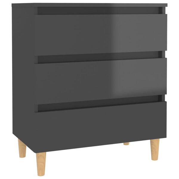 vidaXL Sideboard Hochglanz-Grau 60x35x69 cm Holzwerkstoff