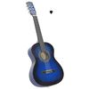 vidaXL Klassikgitarre f&uuml;r Anf&auml;nger und Kinder Blau 3/4 36"