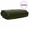 vidaXL Plane 650g / m&sup2; Olive Gr&uuml;n 5 x 7 m Canvas mit PVC-Beschichtung