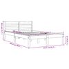 vidaXL Massivholzbett ohne Matratze Wachsbraun 150x200 cm Kiefernholz