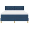 vidaXL Boxspringbett mit Matratze Blau 200 x 140 cm Polyester