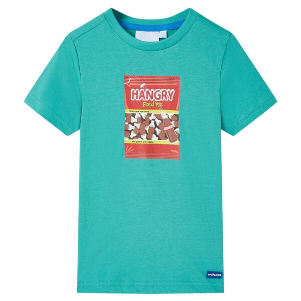 Kinder-Kurzarmshirt Dunkles Minzgr&uuml;n 116