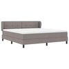 vidaXL Boxspringbett mit Matratze Taupe 180 x 200 cm Stoff