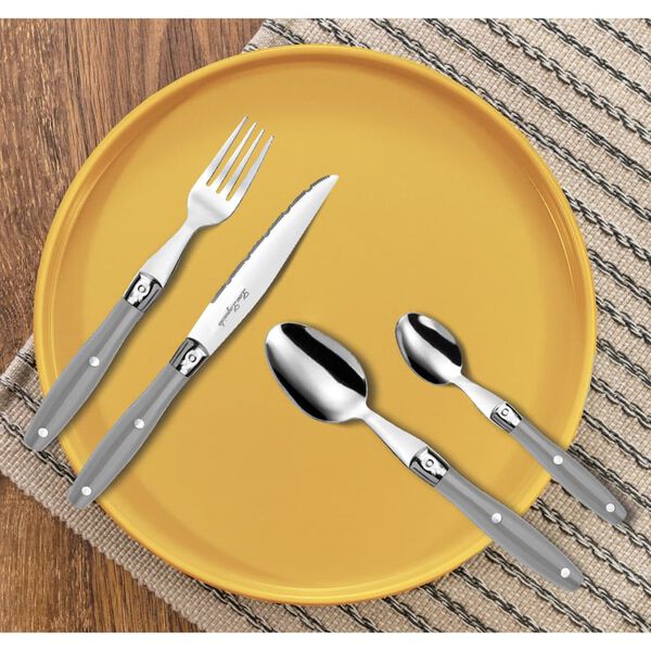 Lou Laguiole 24-tlg. Besteck-Set Comptoir Grau