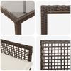 vidaXL Garten Essgruppe 5 pcs Braun Poly-Rattan