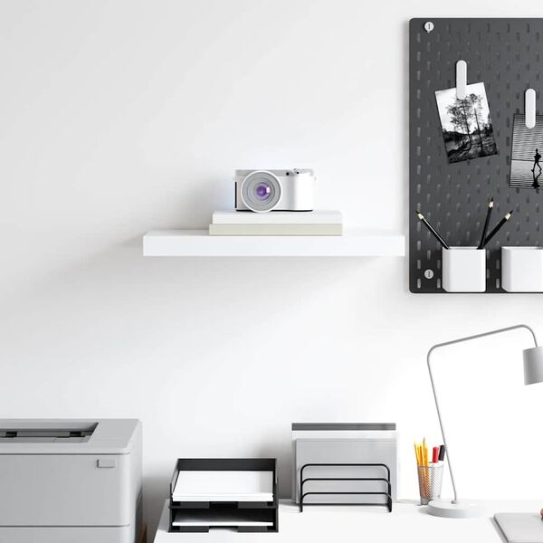 vidaXL Schweberegal Wei&szlig; 50x23x3,8 cm MDF