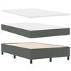 vidaXL Boxspringbett mit Matratze Dunkelgrau 120 x 190 cm Stoff