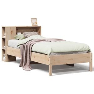 vidaXL B&uuml;cherregalbett ohne Matratze 75x190 cm Massivholz Kiefer