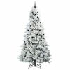 vidaXL K&uuml;nstlicher klappbarer Weihnachtsbaum Wei&szlig; 240 cm PE und PVC