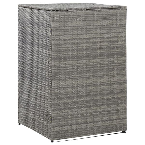 vidaXL M&uuml;lltonnenbox f&uuml;r 1 Tonne Anthrazit 76x78x120 cm Poly Rattan