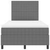 vidaXL Boxspringbett Hellgrau und Wei&szlig; 193 x 120 x 128 cm Cordstoff