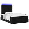 vidaXL Ottoman-Bett mit Matratzen & LEDs Schwarz 120x190 cm Samt