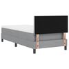 vidaXL Boxspringbett mit Matratze mit LED Hellgrau 90 x 200 cm Stoff
