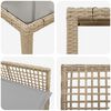 vidaXL Garten Essgruppe 5 pcs Beige Poly-Rattan
