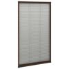 vidaXL Insektenschutz-Plissee f&uuml;r Fenster Aluminium Braun 80x160 cm