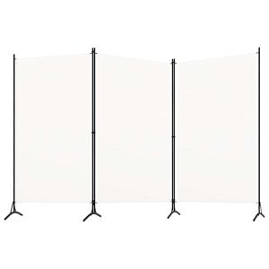 vidaXL 3-tlg. Raumteiler Wei&szlig; 260x180 cm Stoff
