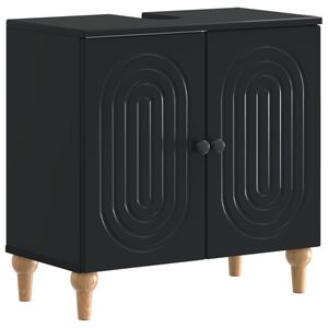 vidaXL Waschbeckenschrank ALKMAAR Schwarz 59,5 x 31,5 x 59 cm