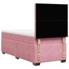 vidaXL Boxspringbett mit Matratze Rosa 90x190 cm Samt