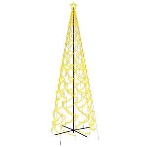 vidaXL LED-Weihnachtsbaum Kegelform Warmwei&szlig; 1400 LEDs 160x500 cm