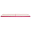 vidaXL Aufblasbare Gymnastikmatte mit Pumpe 700x100x20 cm PVC Rosa