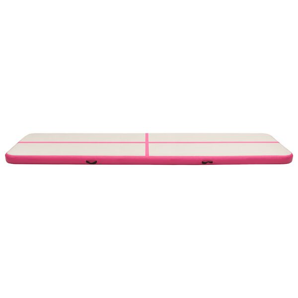 vidaXL Aufblasbare Gymnastikmatte mit Pumpe 700x100x20 cm PVC Rosa