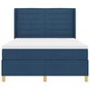 vidaXL Boxspringbett mit Matratze mit Kopfteil Blau 140 x 200 cm Stoff