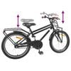 vidaXL Kinderfahrrad 18 Zoll f&uuml;r 5-7 Jahre alt Schwarz