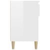 vidaXL Schuhregal Hochglanz-Weiß 102x36x60 cm Holzwerkstoff