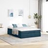 vidaXL Ottoman-Bett mit Matratze Dunkelblau 140x190 cm Samt