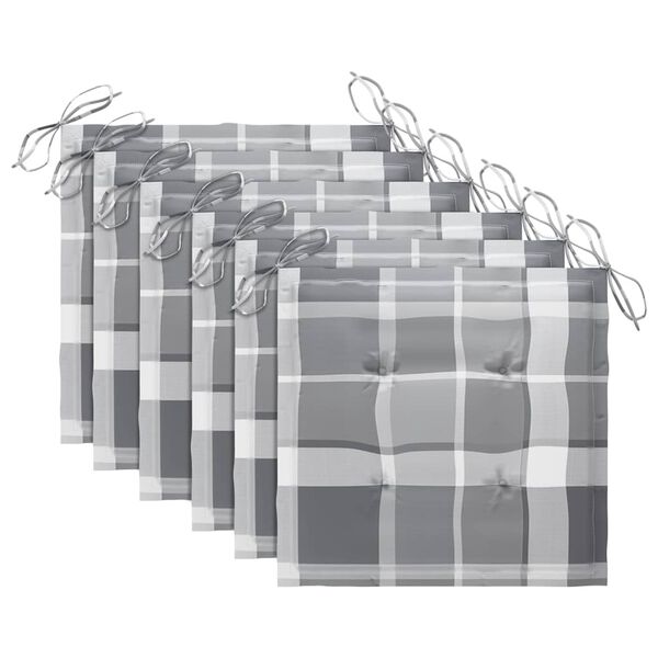 vidaXL Garten-Essstühle 6 Stk. mit Kissen Massivholz Akazie