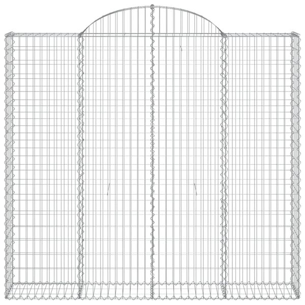 vidaXL Gabionen mit Hochbogen 6 Stk. 200x50x180/200cm Verzinktes Eisen