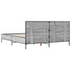 vidaXL Bettgestell Grau Sonoma 140x190 cm Holzwerkstoff und Metall