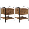 vidaXL Nachttisch 2 Stk. Altholz 35 x 36,5 x 47 cm Holzwerkstoff