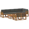 vidaXL Outdoor-Sofagarnitur 9 stk. Natur und Anthrazit Polyester