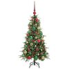 vidaXL K&uuml;nstlicher klappbarer Weihnachtsbaum Gr&uuml;n 120 cm PE und PVC