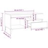 vidaXL Couchtisch Braun Eichen-Optik 90x49x45 cm Holzwerkstoff