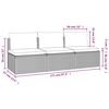 vidaXL Gartensofa 3-Sitzer mit Kissen Grau Poly Rattan
