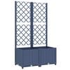 vidaXL Garten-Pflanzgef&auml;&szlig; mit Spalier Blaugrau 80 x 40 x 136 cm PP